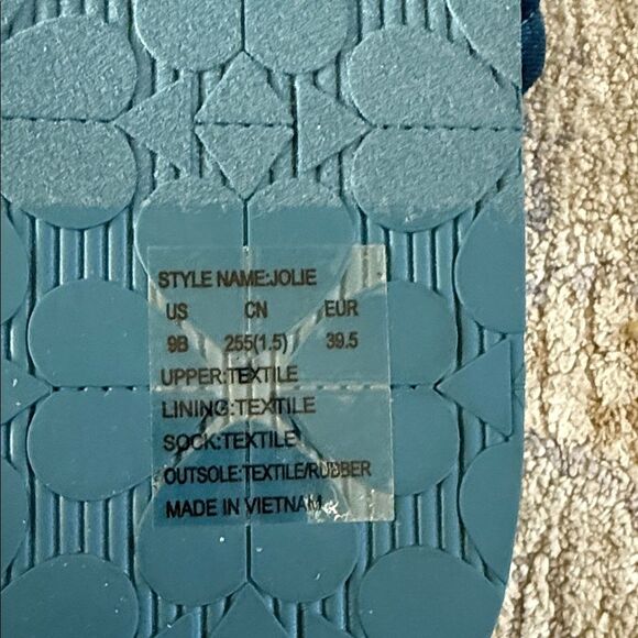 Kate Spade Jolie Teal Penguin Embroidered with blings Slippers/mule/clog 9B NWOT - Picture 7 of 9